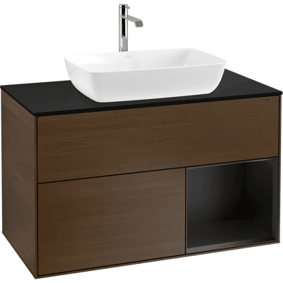 Villeroy & Boch G782PDGN Armoire de salle de bain noir mat - 2 tiroirs - Publicité Villeroy & Boch G782PDGN Armoire de salle de bain noir mat - 2 tiroirs - Publicité