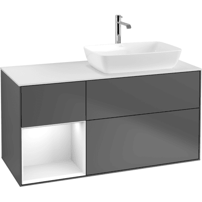 Villeroy & Boch Finion Meuble Sous-Lavabo 120cm, Blanc Mat, avec Éclairage LED - Publicité Villeroy & Boch Finion Meuble Sous-Lavabo 120cm, Blanc Mat, avec Éclairage LED - Publicité