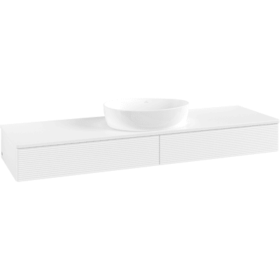 Villeroy & Boch Antao Meuble de salle de bain mural - 160x19cm, Soft Close, 2 tiroirs - Publicité Villeroy & Boch Antao Meuble de salle de bain mural - 160x19cm, Soft Close, 2 tiroirs - Publicité