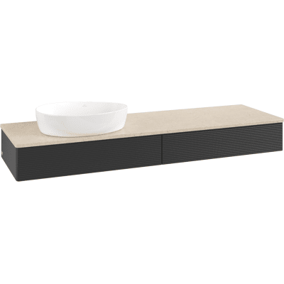 Villeroy & Boch Antao Meuble suspendu salle de bain - 160x19 cm, 2 tiroirs, lavabo à gauche - Publicité Villeroy & Boch Antao Meuble suspendu salle de bain - 160x19 cm, 2 tiroirs, lavabo à gauche - Publicité
