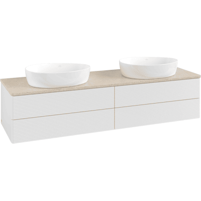Villeroy & Boch Antao Meuble sous-lavabo mural - 4 tiroirs, bois naturel - Publicité Villeroy & Boch Antao Meuble sous-lavabo mural - 4 tiroirs, bois naturel - Publicité