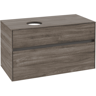 Villeroy & Boch Collaro Meuble de salle de bain - 2 tiroirs, Stone Oak, 1000x548 mm - Publicité Villeroy & Boch Collaro Meuble de salle de bain - 2 tiroirs, Stone Oak, 1000x548 mm - Publicité