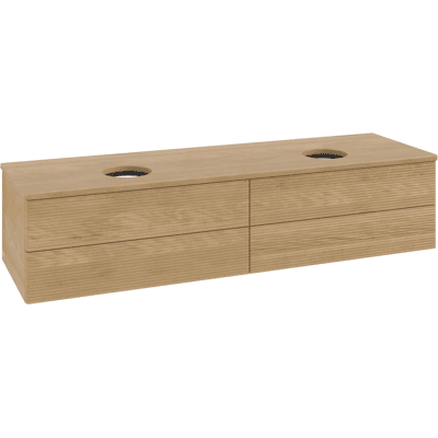 Villeroy & Boch Antao Meuble lavabo - 4 tiroirs, Bois Naturel - Publicité Villeroy & Boch Antao Meuble lavabo - 4 tiroirs, Bois Naturel - Publicité