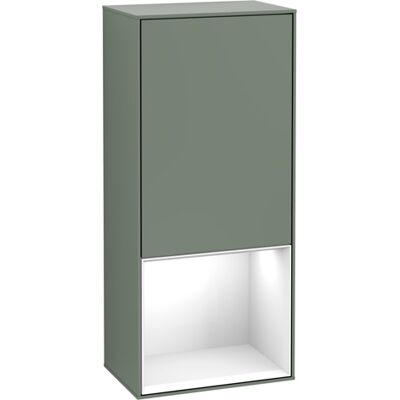Villeroy & Boch Finion Armoire latérale - Olive Matt Lacquer / Laqué blanc brillant - Armoire latérale - Publicité Villeroy & Boch Finion Armoire latérale - Olive Matt Lacquer / Laqué blanc brillant - Armoire latérale - Publicité