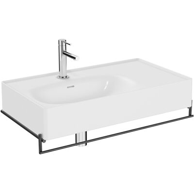 Ensemble lavabo Vitra Equal - 80cm, Blanc brillant, Avec porte-serviettes - Publicité Ensemble lavabo Vitra Equal - 80cm, Blanc brillant, Avec porte-serviettes - Publicité