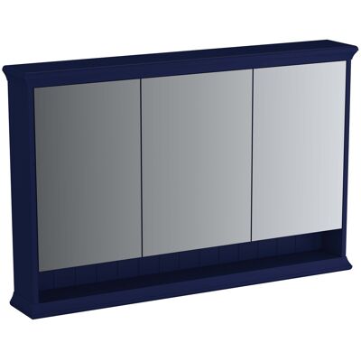 Armoire de toilette VitrA Valarte LED 65795 118 x 17 x 76 cm, 3 portes miroir, corps laqué bleu acier - Publicité Armoire de toilette VitrA Valarte LED 65795 118 x 17 x 76 cm, 3 portes miroir, corps laqué bleu acier - Publicité
