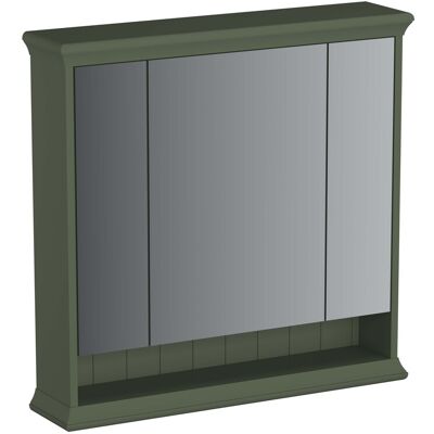 Vitra Valarte Armoire Miroir LED - 3 Portes - Vert Vintage - Éclairage LED - Publicité Vitra Valarte Armoire Miroir LED - 3 Portes - Vert Vintage - Éclairage LED - Publicité