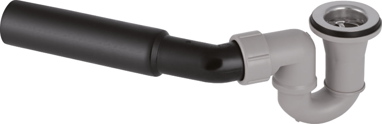 d52 Geberit receveur de douche 150058001 Sans couvercle de drain, avec coude de raccordement, pour receveur de douche sans trop-plein