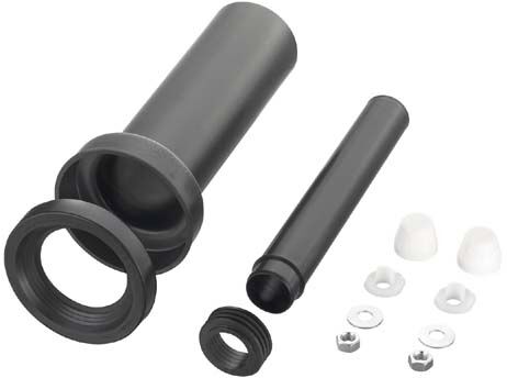 Kit de raccordement WC mural HAAS PE 3603 DN blanc , capuchons correspondant à 0 , 300 mm, soudable, noir