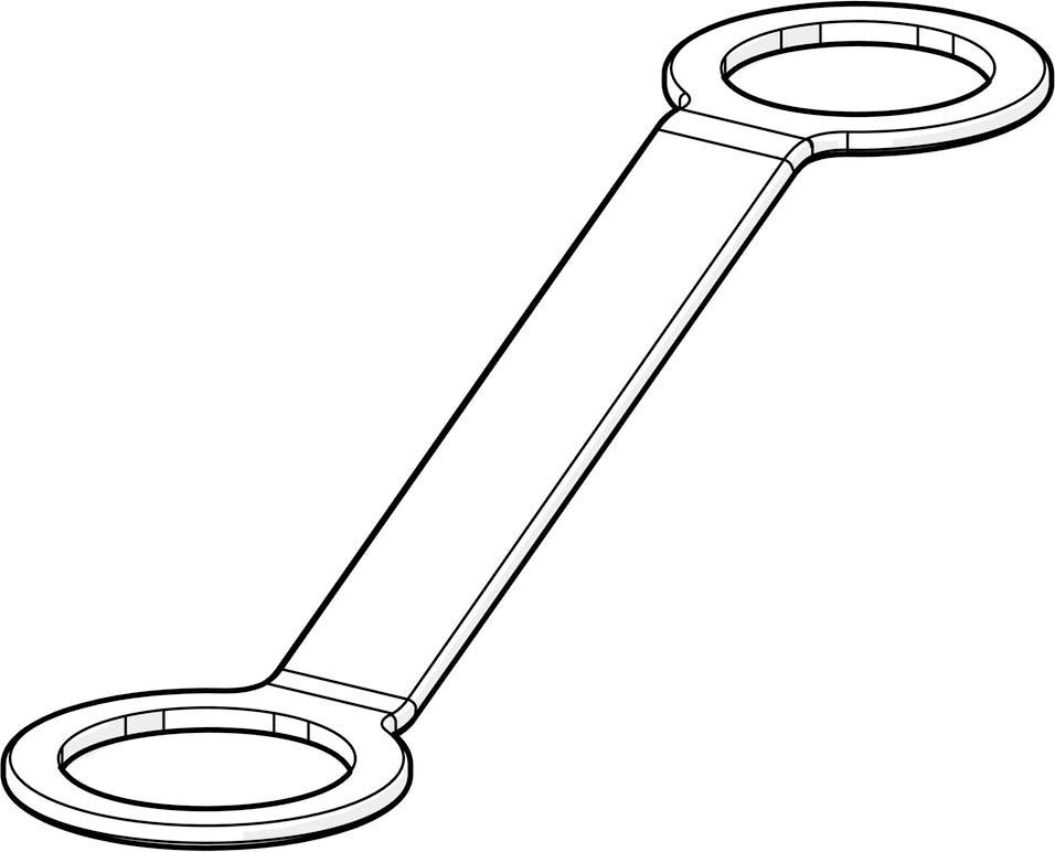 Clé à anneau hexagonale Hansa SW 38 / SW 41 59912780 SW 38/41