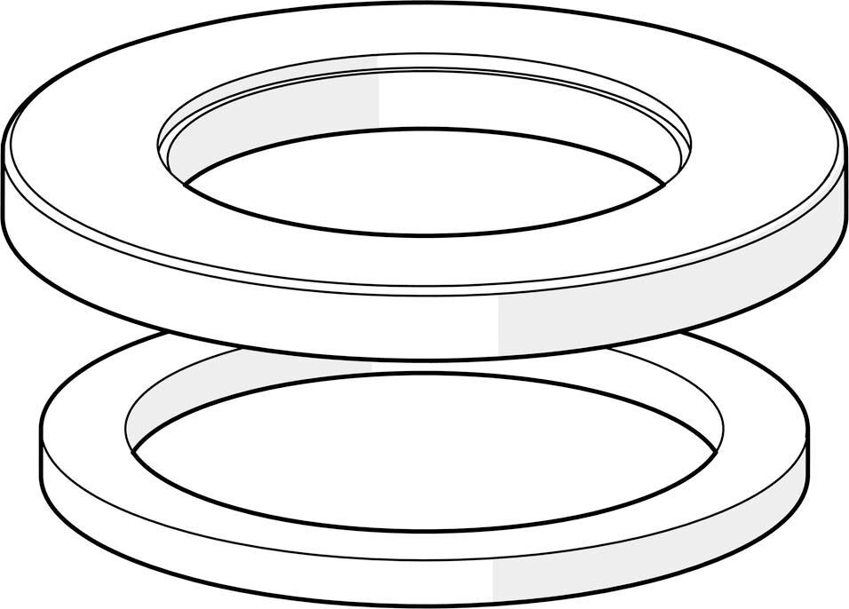 Hansa rosace d: 55 mm chromé complet 59913963