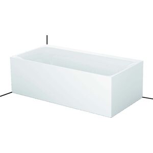 Bette BetteLux silhouette baignoire 3461-440CERVS 180x90x45cm, coin a gauche, avec tablier, neige