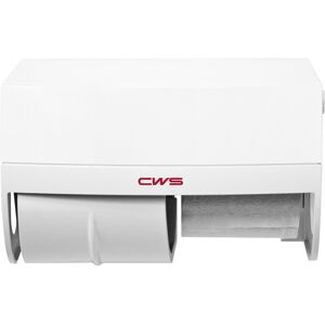 CWS Paradise distributeur de papier toilette 4604000 801 rouleaux, plastique, avec serrure, pre-assemble avec panneau, blanc