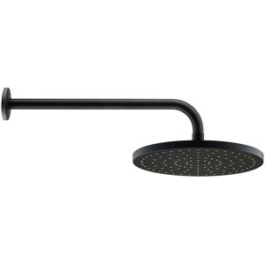 Bras de douche Duravit UV0670028046 410 mm, noir mat, courbe, montage mural