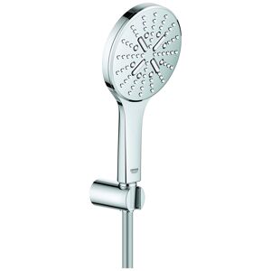 Grohe Rainshower SmartActive 130 douchette avec support 26581000 chrome, 3 modes de jet, avec limiteur de debit 9,5 l / min