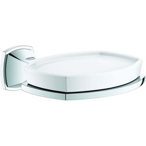 Grohe Grandera savon 40628000 chrome, verre en Ceramique de salle de bain blanc