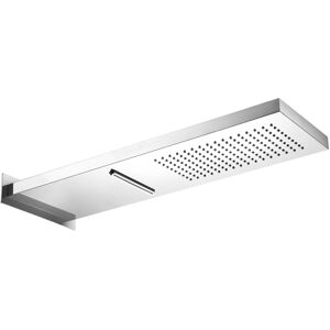 Herzbach Living Spa douche pluie murale 11.661600.2.01 Inox poli, 539x165mm, pluie / jaillissement