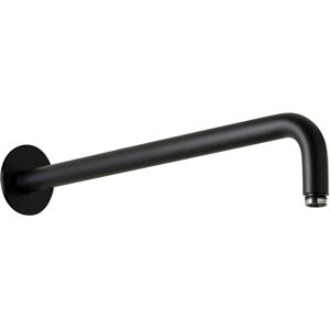 Bras mural Herzbach Deep Black 23.960420.1.12 420 mm, pour douche a effet pluie, noir mat