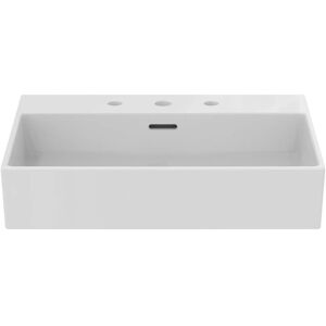 Ideal Standard T3887MA avec 3 trous pour robinetterie, avec trop-plein, 600 x 450 x 150 mm, blanc Ideal Plus