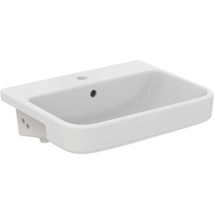 Ideal Standard life B lavabo semi-encastre T4611MA avec trou pour robinetterie et trop-plein, 55 x 44 x 17cm, blanc Ideal Plus