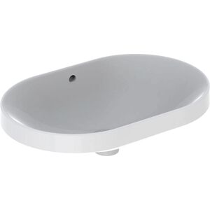 Geberit VariForm le bassin 500729002 60x40cm, sans trou de coulee, avec trop - plein, elliptique, KeraTect blanc