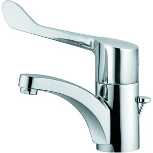 Kludi Medi-Care mitigeur lavabo 341150524 Levier clinique, bec fixe, garniture de vidange , chrome