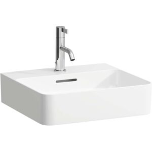 LAUFEN Val lave-mains , 45x42cm, avec trou pour robinet et trop-plein, ceramique saphir