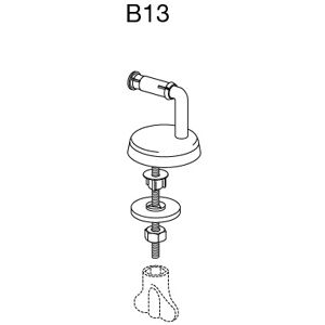 B13P999 d'articulation universel Inox , pour WC siege Pressalit 2000, le montage par le bas