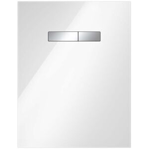 TECElux plaque de commande 9650001 verre blanc, bouton chrome, commande manuelle