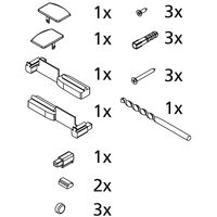 Kermi pièces de rechange set 2534146 cloison pliante, 2 / 2000 aile avec serrure magnétique (V2 TS2)