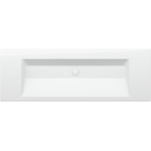 qua Lavabo encastré - 140x49,5cm - Blanc - Accessoire de salle de bain moderne - Publicité qua Lavabo encastré - 140x49,5cm - Blanc - Accessoire de salle de bain moderne - Publicité