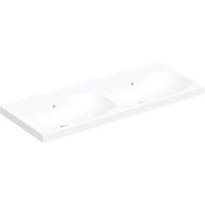 Geberit Acanto double vasque 500628012 120 x 48,2 cm, avec trop-plein, sans trou pour robinetterie, blanc - Publicité Geberit Acanto double vasque 500628012 120 x 48,2 cm, avec trop-plein, sans trou pour robinetterie, blanc - Publicité