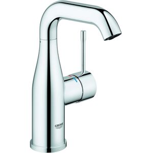 GROHE Robinet lavabo de salle de bains Essence, mitigeur monocommande sans tirette de vidage, vidage clic clac inclus, installation rapide, taille M, chromé, 23798001 (Import Allemagne) - Publicité