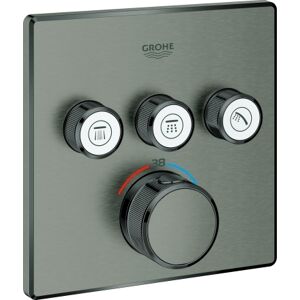 Grohe Grohtherm Smartcontrol garniture 29126AL0 graphite dur brossé, carré, thermostat dissimulé, 3 vannes d'arrêt - Publicité Grohe Grohtherm Smartcontrol garniture 29126AL0 graphite dur brossé, carré, thermostat dissimulé, 3 vannes d'arrêt - Publicité