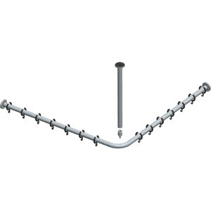 Keuco Tringle de rideau de douche set Plan 14936170800 pour douche 80 x 80 cm, aluminium argent anodisé - Publicité Keuco Tringle de rideau de douche set Plan 14936170800 pour douche 80 x 80 cm, aluminium argent anodisé - Publicité