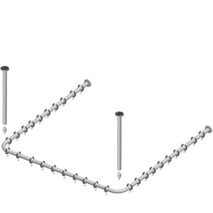 Keuco Modèle 14940171200 - Ensemble de barre de douche en U - Carré 1200x1200mm - Publicité Keuco Modèle 14940171200 - Ensemble de barre de douche en U - Carré 1200x1200mm - Publicité