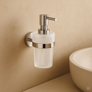 Distributeur de savon mural AquaCraft 100 sans perçage 10050000-00 avec verre, chromé - Publicité Distributeur de savon mural AquaCraft 100 sans perçage 10050000-00 avec verre, chromé - Publicité