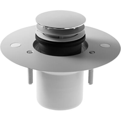 Duravit Drain de douche avec sortie verticale chromée - Publicité Duravit Drain de douche avec sortie verticale chromée - Publicité