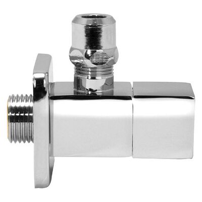 ASW Valve d'angle universelle - Design angulaire - Laiton chromé - Publicité ASW Valve d'angle universelle - Design angulaire - Laiton chromé - Publicité