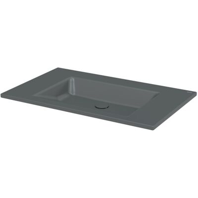 Lavabo encastré BetteAqua - Acier en titane laqué résistant aux chocs - 80x49,5cm - Fumé - Publicité Lavabo encastré BetteAqua - Acier en titane laqué résistant aux chocs - 80x49,5cm - Fumé - Publicité