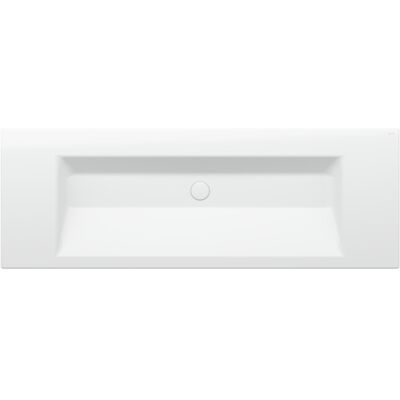 qua Lavabo encastré - 140x49,5cm - Blanc - Accessoire de salle de bain moderne - Publicité qua Lavabo encastré - 140x49,5cm - Blanc - Accessoire de salle de bain moderne - Publicité