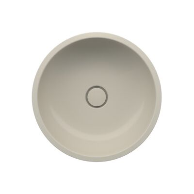 Lavabo encastré BetteBalance - Acier titane, Beige, Rond - Publicité Lavabo encastré BetteBalance - Acier titane, Beige, Rond - Publicité