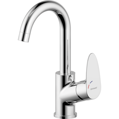 Mitigeur de lavabo Bravat Palma 3516002 avec bec haut et bonde, chromé - Publicité Mitigeur de lavabo Bravat Palma 3516002 avec bec haut et bonde, chromé - Publicité