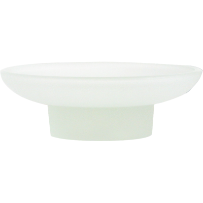 Soucoupe à savon Monaco de Bravat en verre satiné - Plat à savon - Publicité Soucoupe à savon Monaco de Bravat en verre satiné - Plat à savon - Publicité