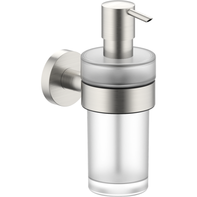 Distributeur de savon liquide Bravat Varuna 778880 sat., finition acier inoxydable, à coller ou à visser - Publicité Distributeur de savon liquide Bravat Varuna 778880 sat., finition acier inoxydable, à coller ou à visser - Publicité