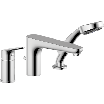 Robinet mitigeur de baignoire trois trous Bravat Palma 3516482 chromé - Publicité Robinet mitigeur de baignoire trois trous Bravat Palma 3516482 chromé - Publicité