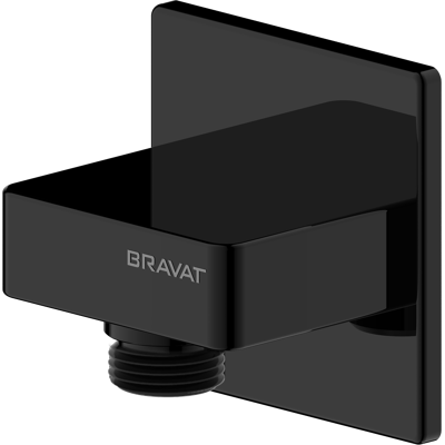Raccord d'angle de douche Bravat 3591709, carré, noir mat - Publicité Raccord d'angle de douche Bravat 3591709, carré, noir mat - Publicité