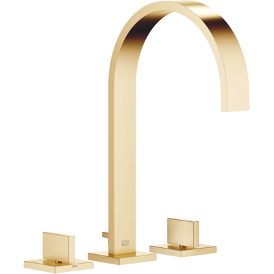 Dornbracht MEM Robinet triple pour lavabo - Laiton brossé - Publicité Dornbracht MEM Robinet triple pour lavabo - Laiton brossé - Publicité