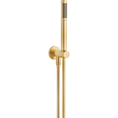 Ensemble de Tuyau de Douche en Laiton Brossé Dornbracht avec Support - Type de Douche - Publicité Ensemble de Tuyau de Douche en Laiton Brossé Dornbracht avec Support - Type de Douche - Publicité