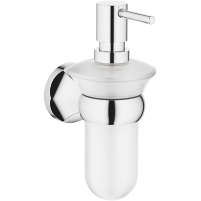Distributeur de savon Dornbracht Madison - Fixé mural, 250ml, Verre opalin - Publicité Distributeur de savon Dornbracht Madison - Fixé mural, 250ml, Verre opalin - Publicité
